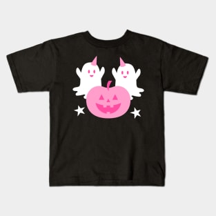 Cute Ghosts and Pumpkin Kids T-Shirt